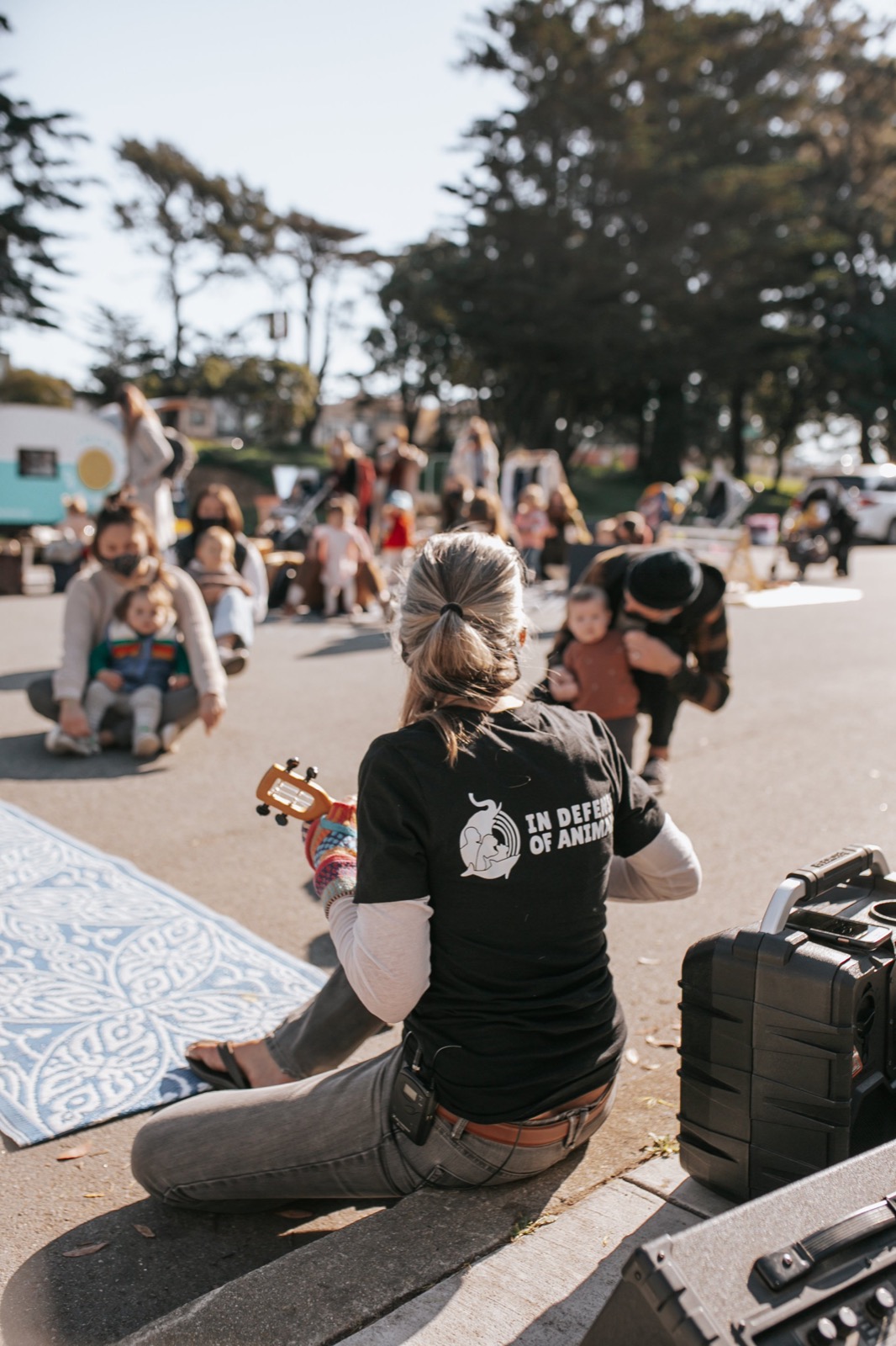Outdoor pop-up play and a village for little ones