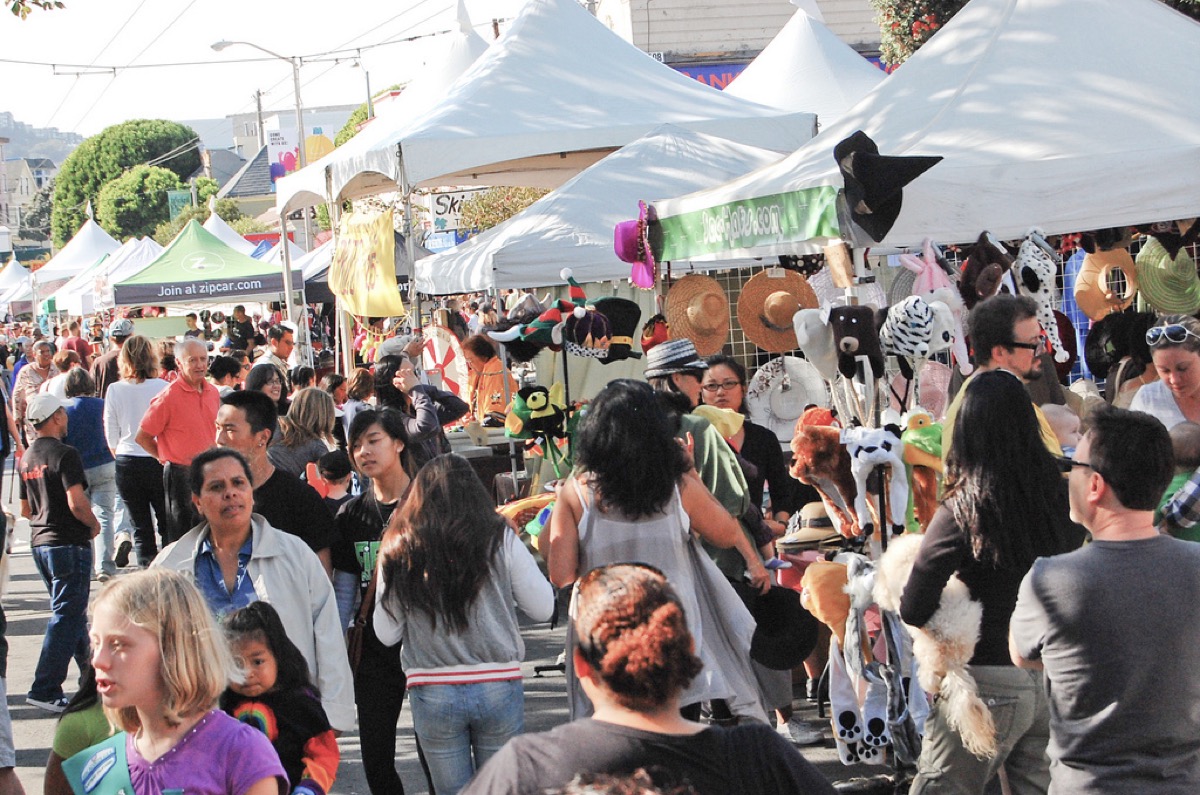 Bernal Heights street fair with kids' activities