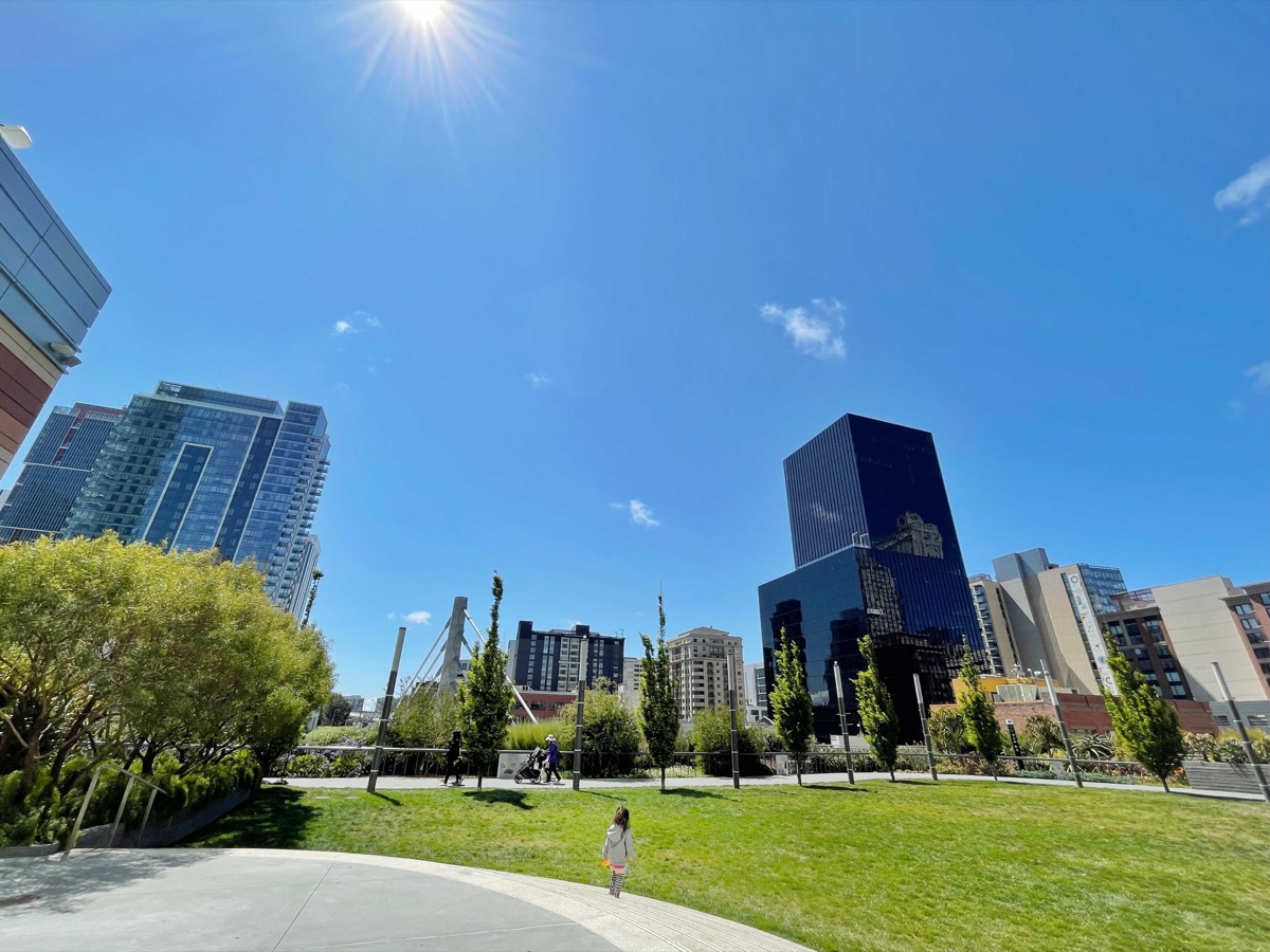 Free rooftop park with toddler storytimes and a gondola ride up
